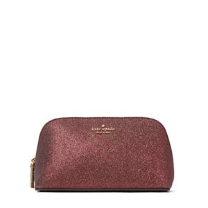 Kate Spade Shimmy glitter small cosmetic bag